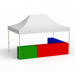 Stellvariante L-Form; Faltpavillon 3x4,5m