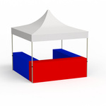 Stellvariante U-Form; Faltpavillon 3x3m 