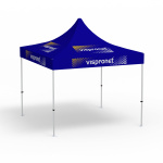 Faltpavillon Select, 3 x 3 m, blau, mit 8 Logodrucken