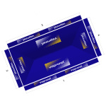 Faltpavillon 3 x 6 m, Ansicht von oben