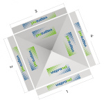 Faltpavillon 3 x 3 m, Ansicht von oben