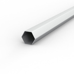Pfosten: hochwertige Sechskantprofile, Aluminium (ø 40 mm/1,2 mm)
