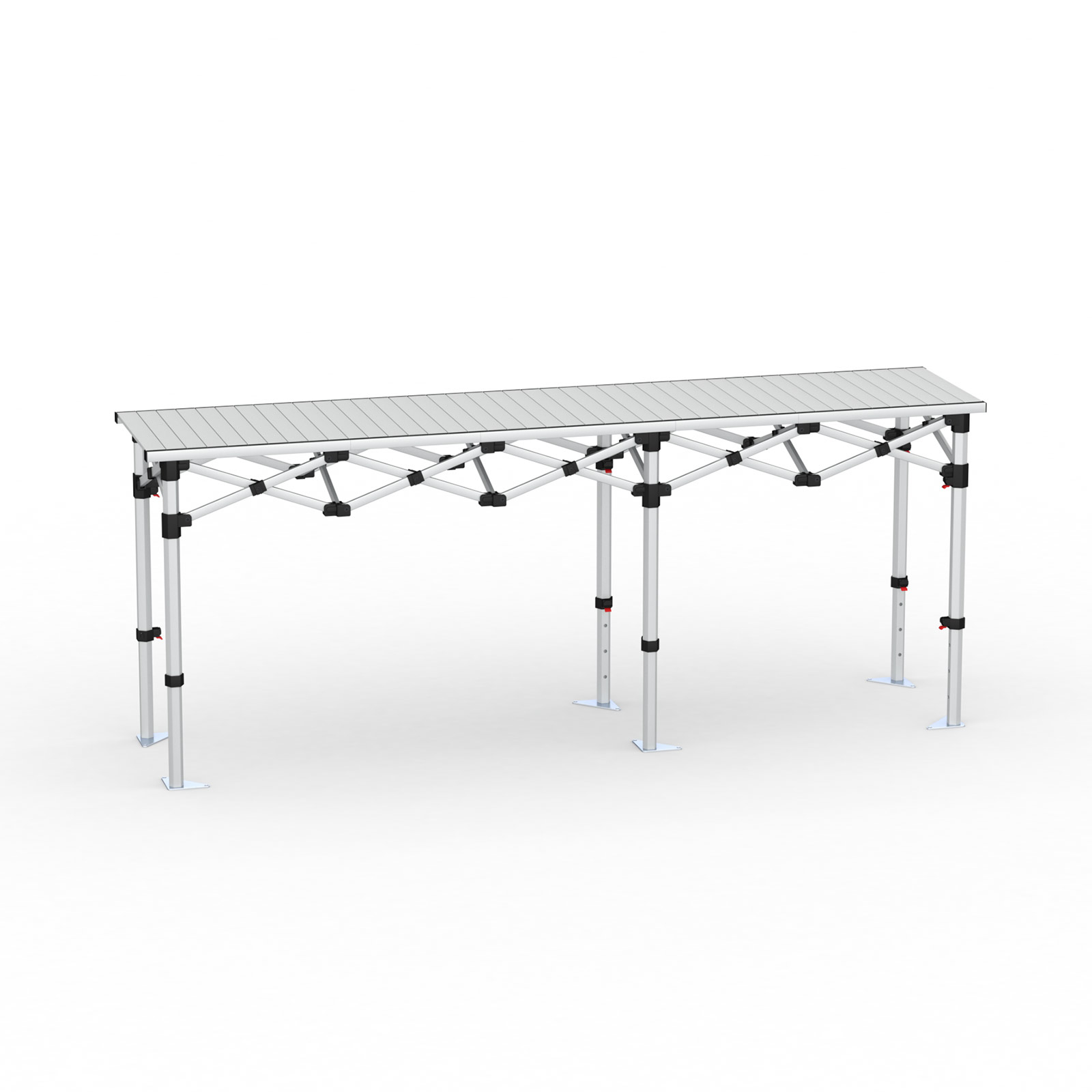 als Zubehör kaufen: praktischer Falttisch aus Aluminium (4 Größen wählbar)