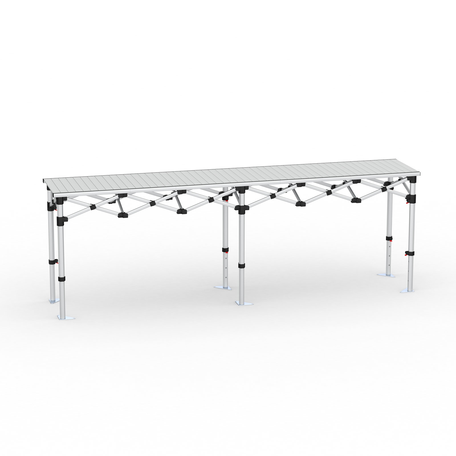 Falttisch, 290x55 cm, Aluminium ohne Druckteil
