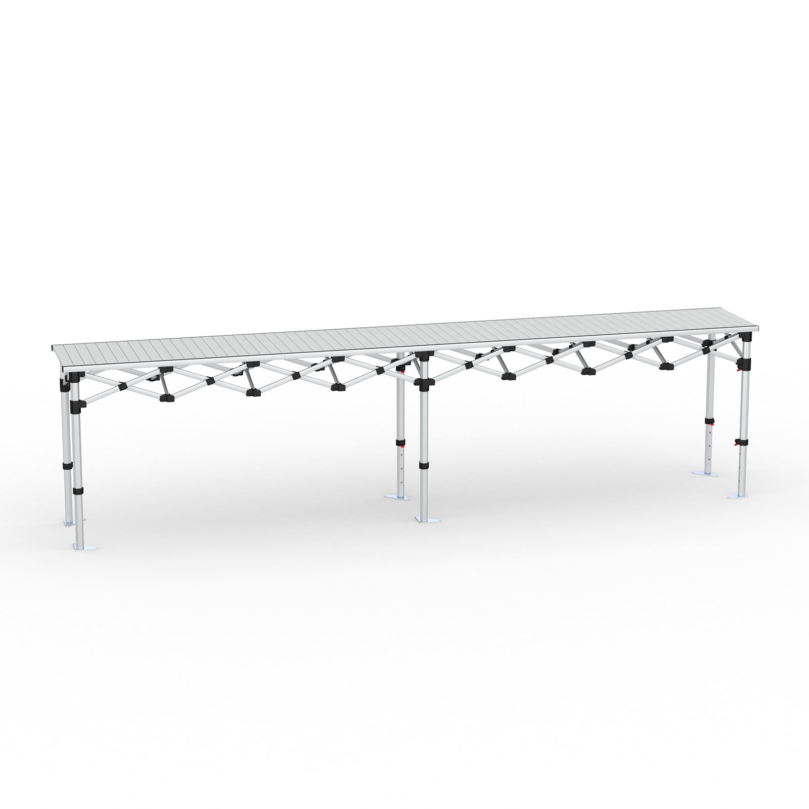 Falttisch, 380x55 cm, Aluminium ohne Druckteil