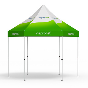 Faltpavillon Select Hexagon 4 m, mit Druck