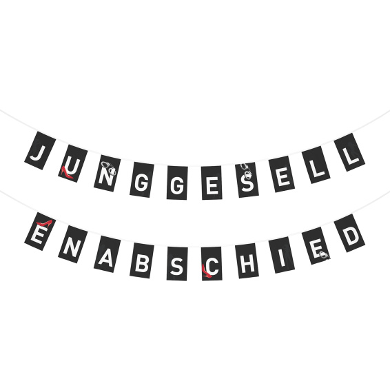 Schriftzug: JUNGGESELLENABSCHIED