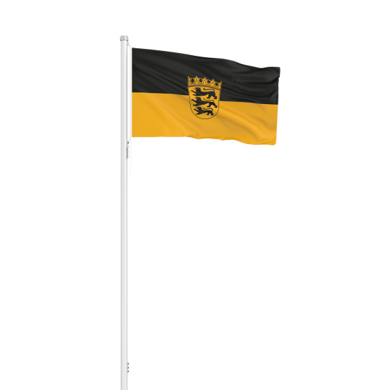 Fahne im Querformat, Baden-Württemberg