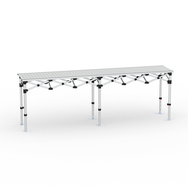 Falttisch, 290x55 cm, Aluminium ohne Druckteil