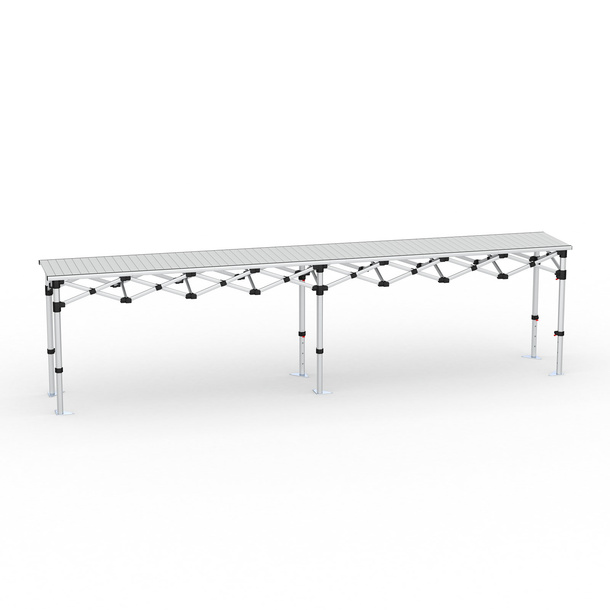 Falttisch, 380x55 cm, Aluminium ohne Druckteil
