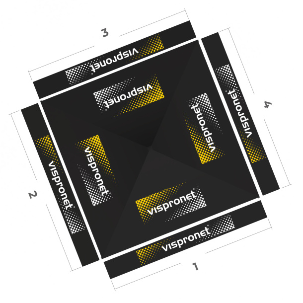 Faltpavillon 3 x 3 m, Ansicht von oben