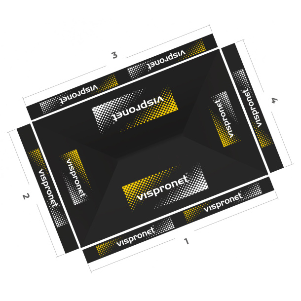 Faltpavillon Basic 3 x 4,5 m, Ansicht von oben