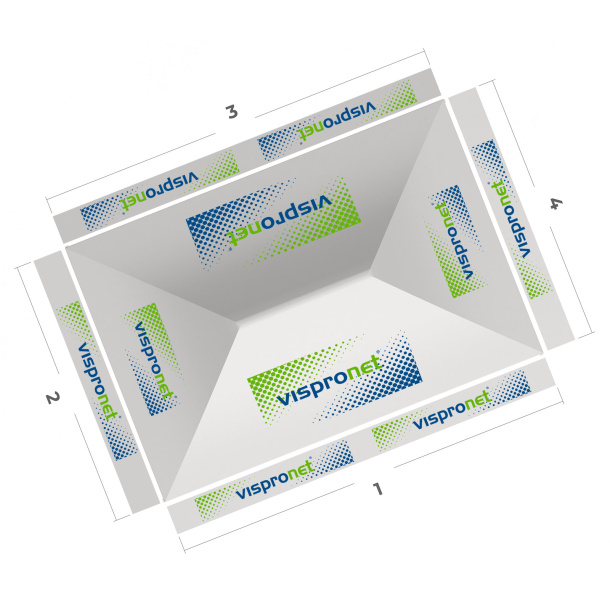 Faltpavillon Basic 3 x 4,5 m, Ansicht von oben