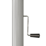 leicht bedienbarer Kurbelantrieb mit innenliegendem Kegelradgetriebe