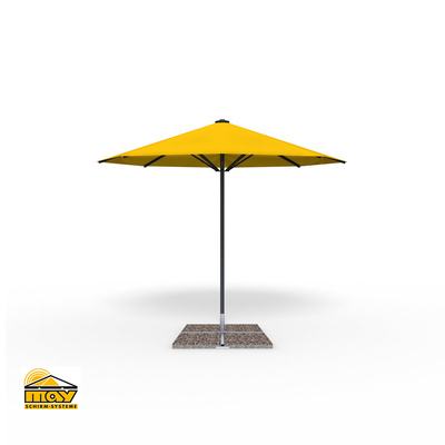 Großschirm Select F mit Kurbel & ohne Volant, rund, Gestell anthrazitgrau