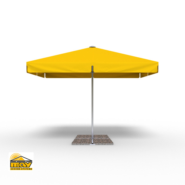 Großschirm Select F in Grundfarben, mit Volant, Schirmgestell silberfarbig