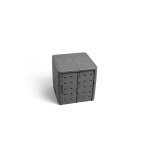 Flatcube - faltbarer Sitzwüfel aus recyceltem PP-Material
