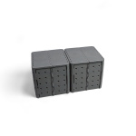 Flatcube - faltbarer Sitzwüfel aus recyceltem PP-Material