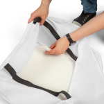 bedruckte Husse mit Schaumstoffkissen und Haltebändern