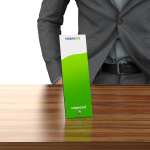 Fotoaufsteller aus Aluminiumverbundplatte, weiß, mit 1 Fuß