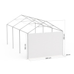 Giebelwand 3 m: Beispiel am Zeltgestell Partyzelt Select 3 x 6 m