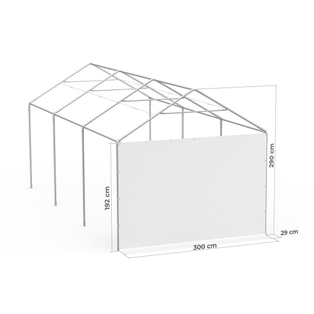Giebelwand 3 m am Partyzelt Select 3x6 m
