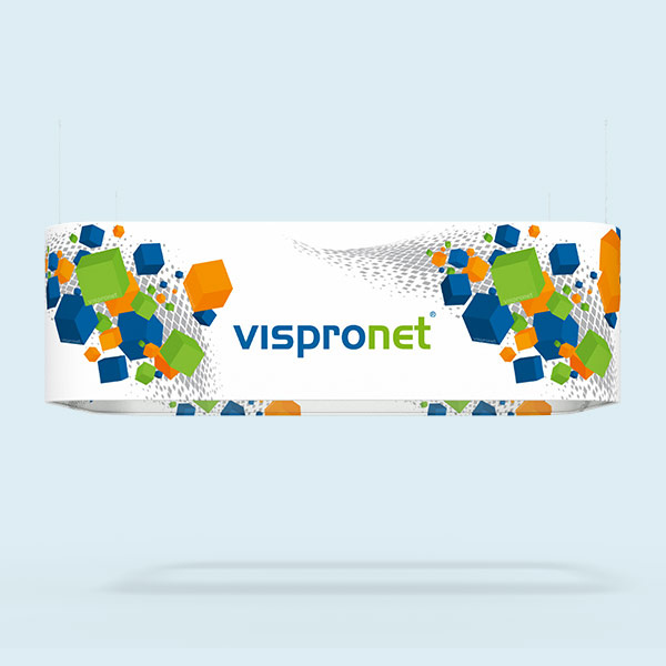 Deckenhänger Rechteck, gebogen bis max. 500 x 290 x 500 cm (B x H x T)