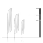 Bowflag® Select konvexe Unterkante, Systemhöhen