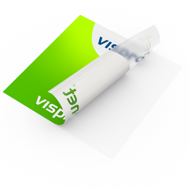 Weißdruck hint. Farben: Motiv blickdicht, unbedruckte Flächen transparent