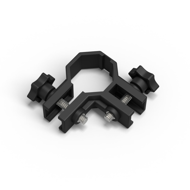 Querstangen-Halter 90°, Einsatz als Eckverbinder