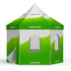 Faltzelt inkl. 5 Wänden mit Rundfenster und 1 Wand mit Tür