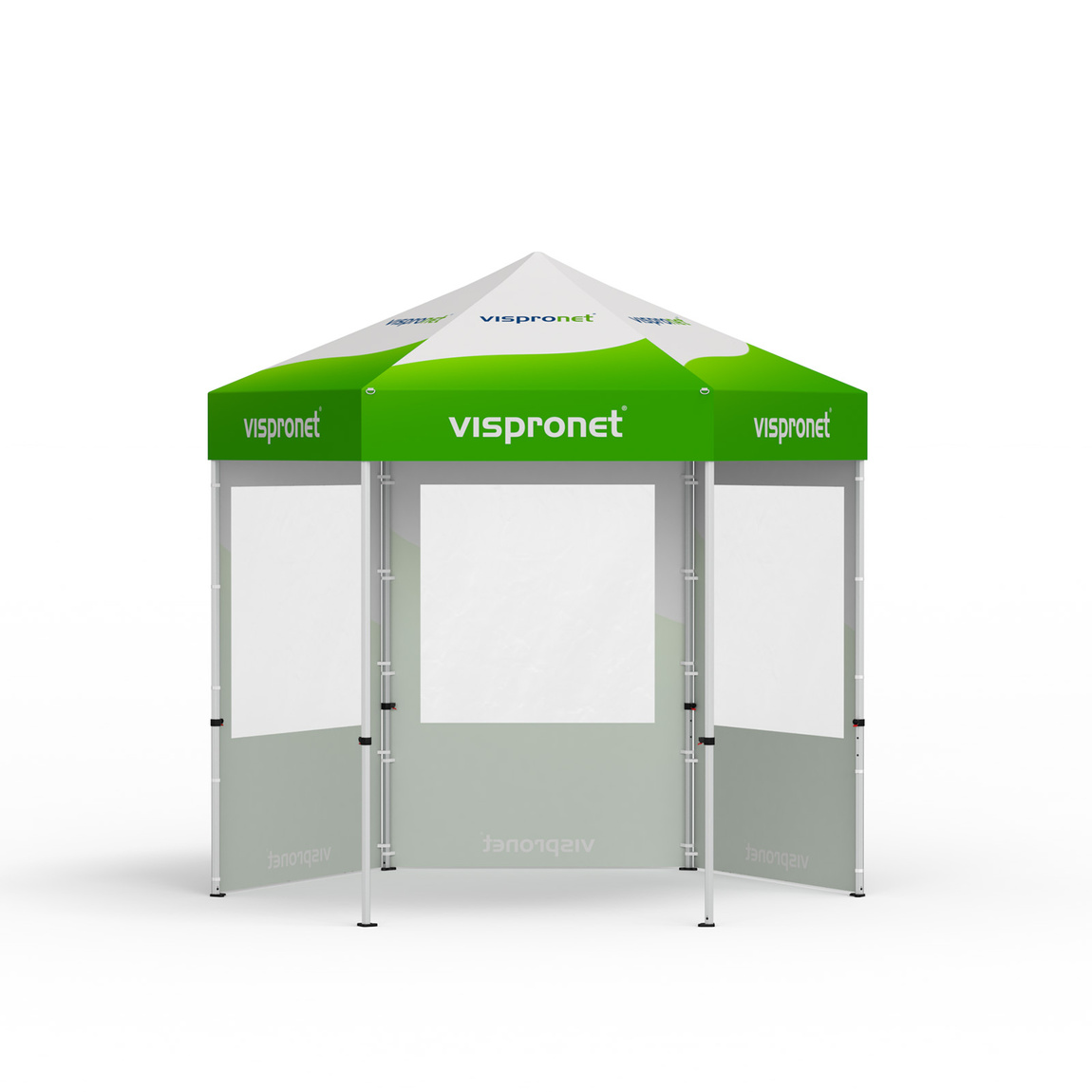 Faltzelt inkl. 3 Wänden mit Panoramafenster