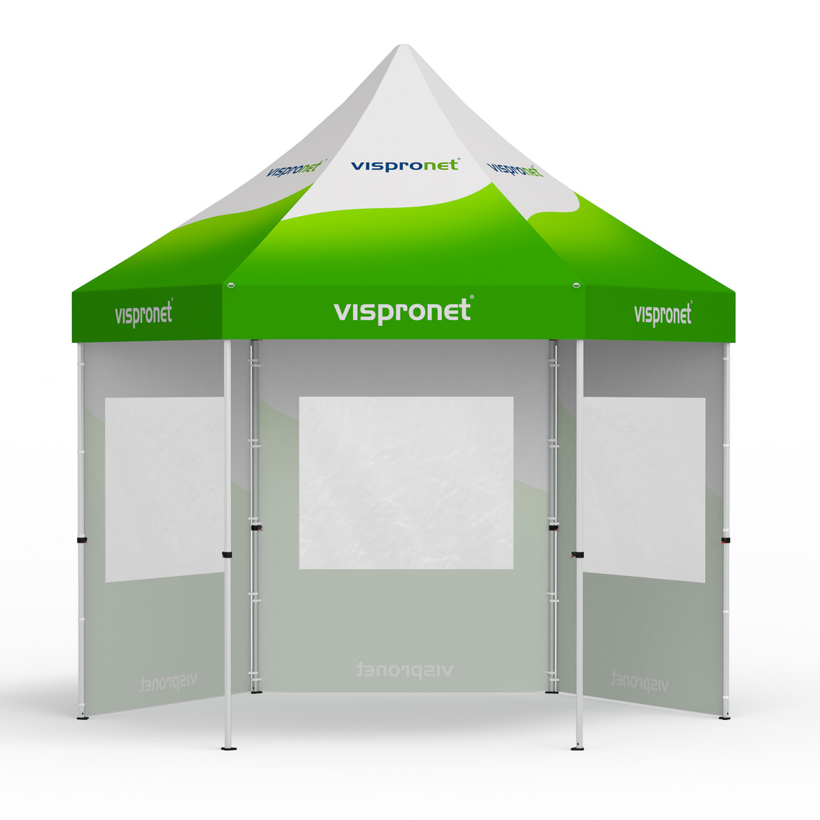 Faltzelt inkl. 3 Wänden mit Panoramafester