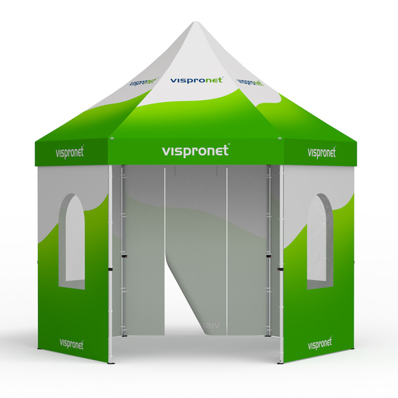 Faltzelt inkl. 1 Wand mit Tür und 4 Wänden mit Rundfenster