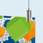 Hohlkammerplatte Typ H, Plattenstärke 4 mm, mit Deckenhalter Edelstahl