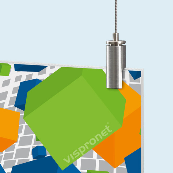 Hohlkammerplatte Typ H, Plattenstärke 4 mm, mit Deckenhalter Edelstahl