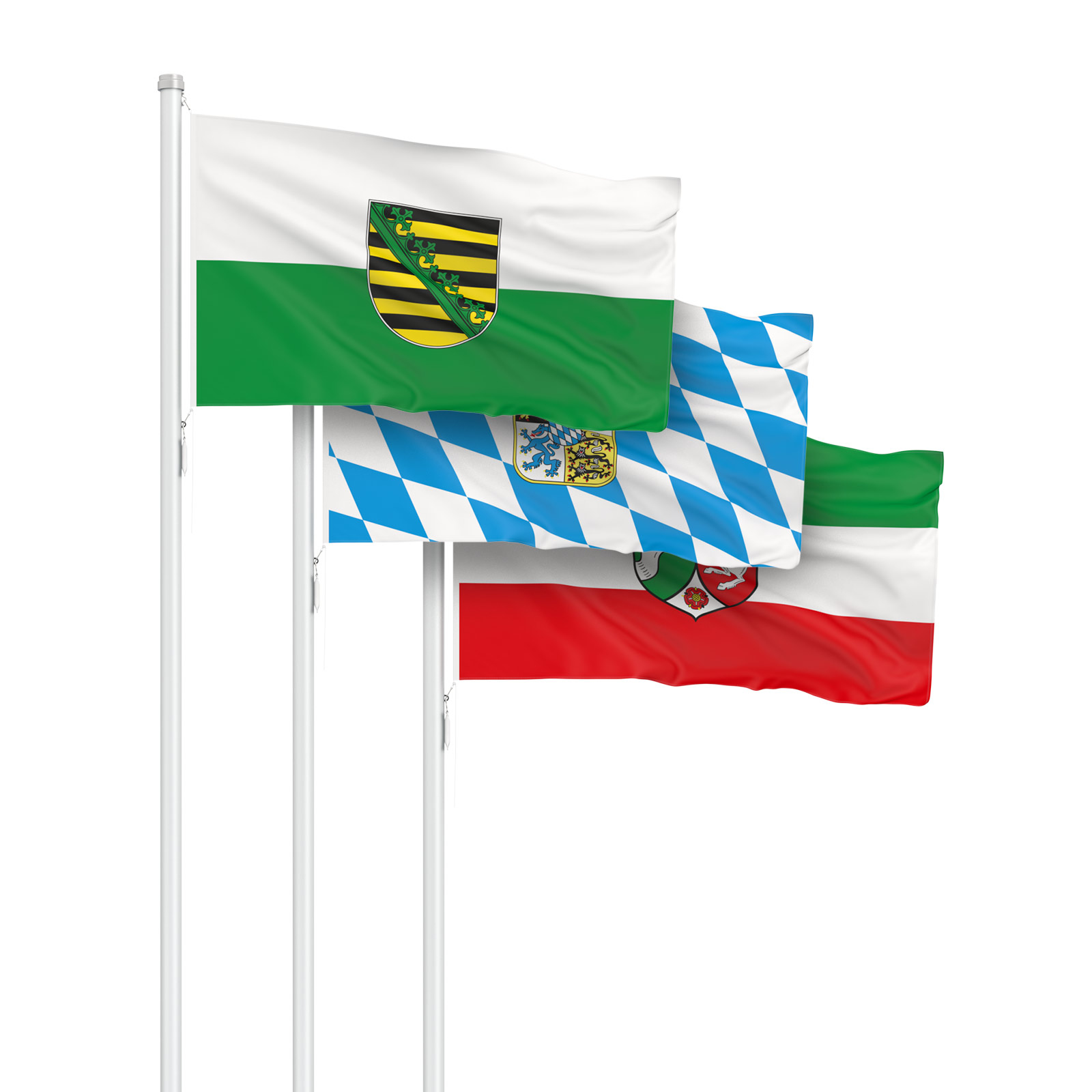 Bundesländerfahnen, Fahnen im Querformat