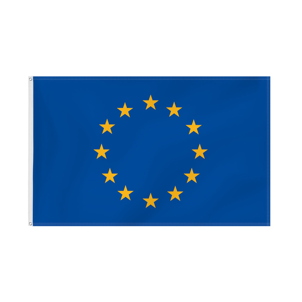 Sonderfahnen: Fahne im Querformat mit Ösen, Europarat/EG