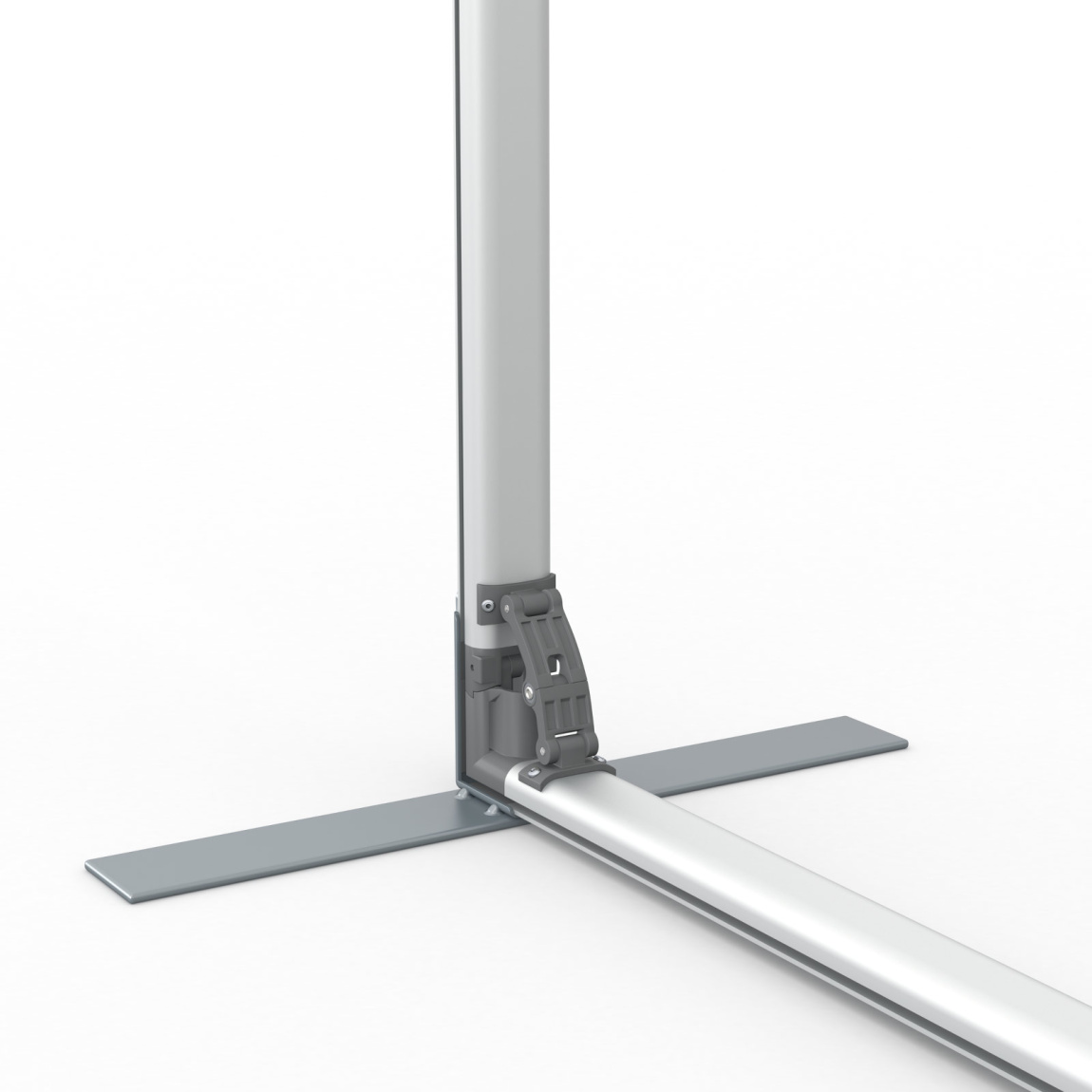 Kederdisplay flex, Detail: Eckfuß