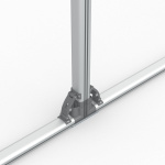 Kederrahmen flex, Detail: Einsatz der Fußplatte