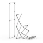 Faltvorgang Kederrahmen flex 250 x100 cm