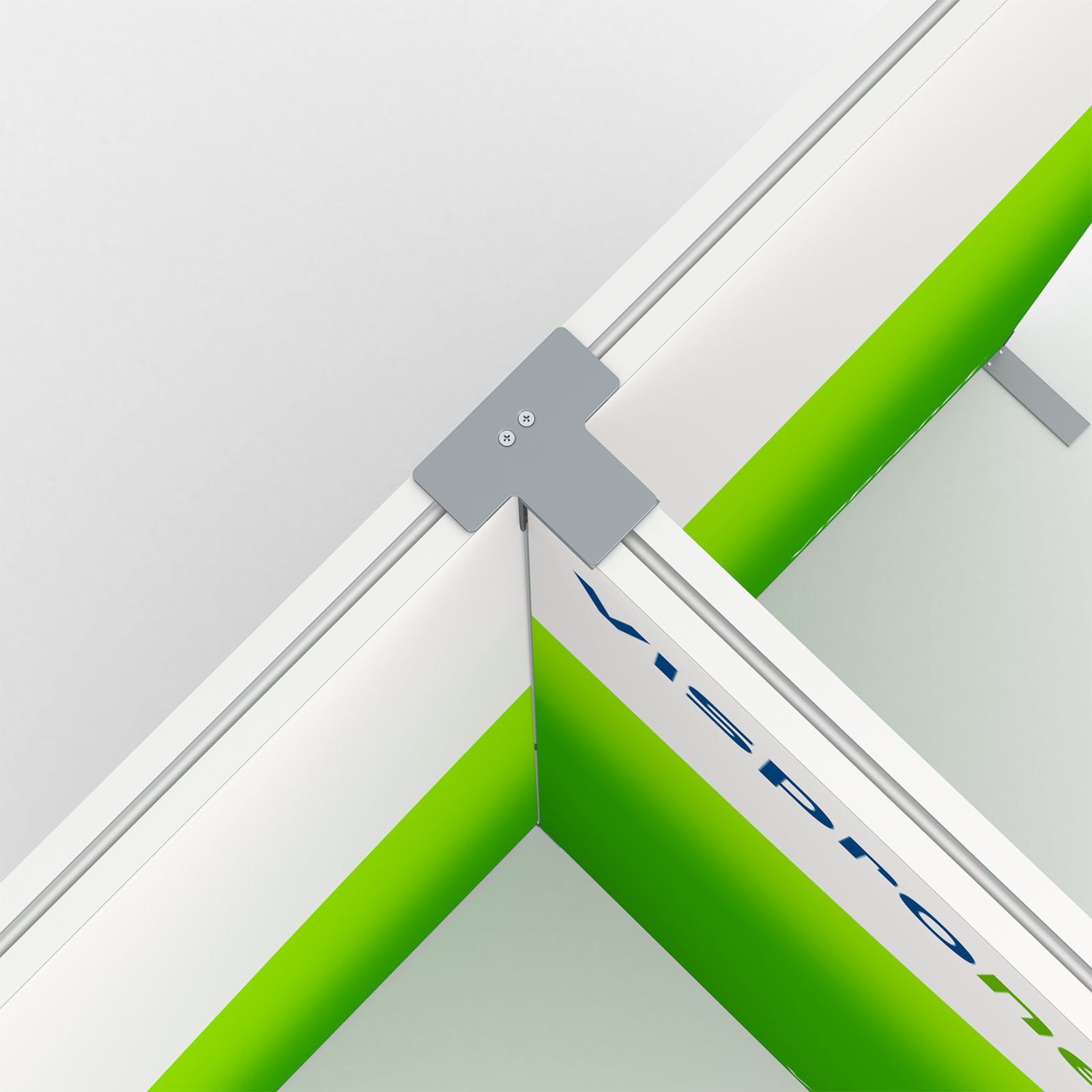 Kederrahmen flex, Detail: Verbindung der Rahmen