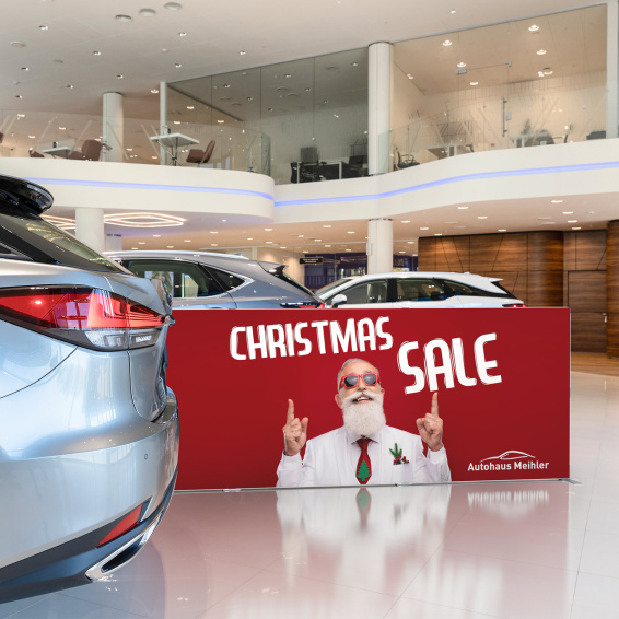 Kederrahmen flex als Werbefläche für Aktionen