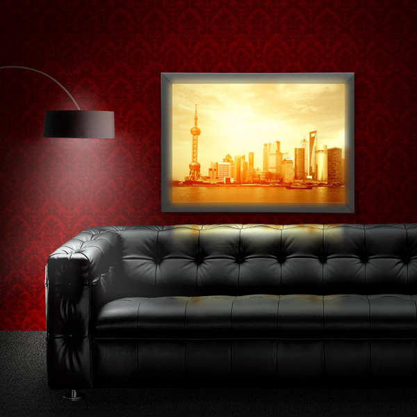 Klapprahmen LED mit Backlitfolie im Querformat