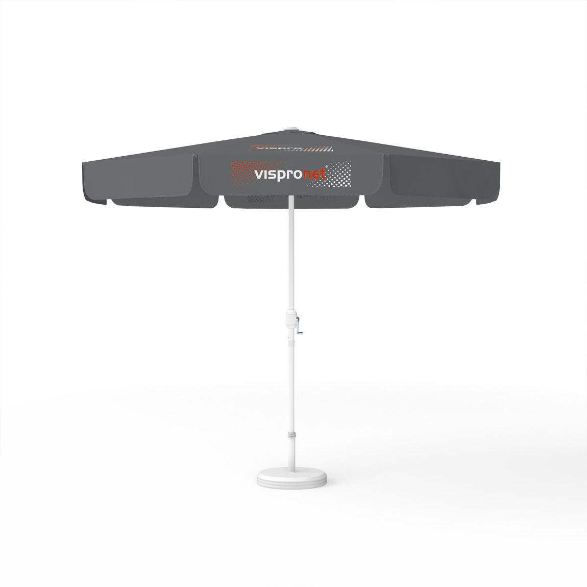 Sonnenschirm mit Logodruck, ø 300 cm, 2 Segmente bedruckt