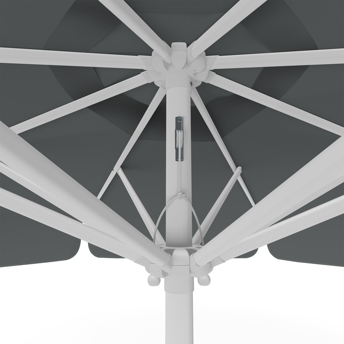 Sonnenschirm anthrazit, ø 300 cm, Detail Seilzug