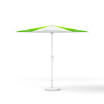 Kleinschirm mit Kurbel ø 250 cm, ohne Volant, Gestell weiß