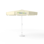 Sonnenschirm mit Logodruck, ø 300 cm, 4 Segmente mit 1 Motiv bedruckt