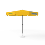Sonnenschirm mit Logodruck, ø 300 cm, 4 Segmente mit 2 Motiven im Wechsel bedruckt