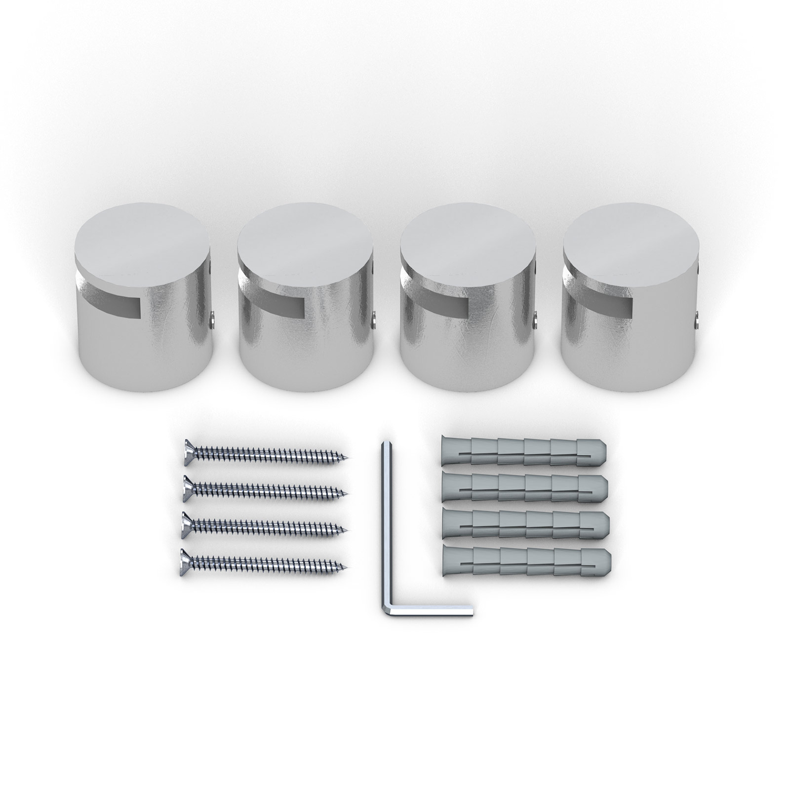 Klemmhalter Edelstahl ø 25 mm/15 mm, für Plattenstärke 2-5 mm